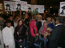 Joe Lombardo and others greeted by the Free Aafia movement in Pakistan
